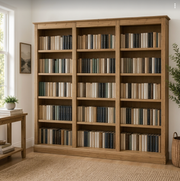 Westbury Pine made to order bookcase triple section