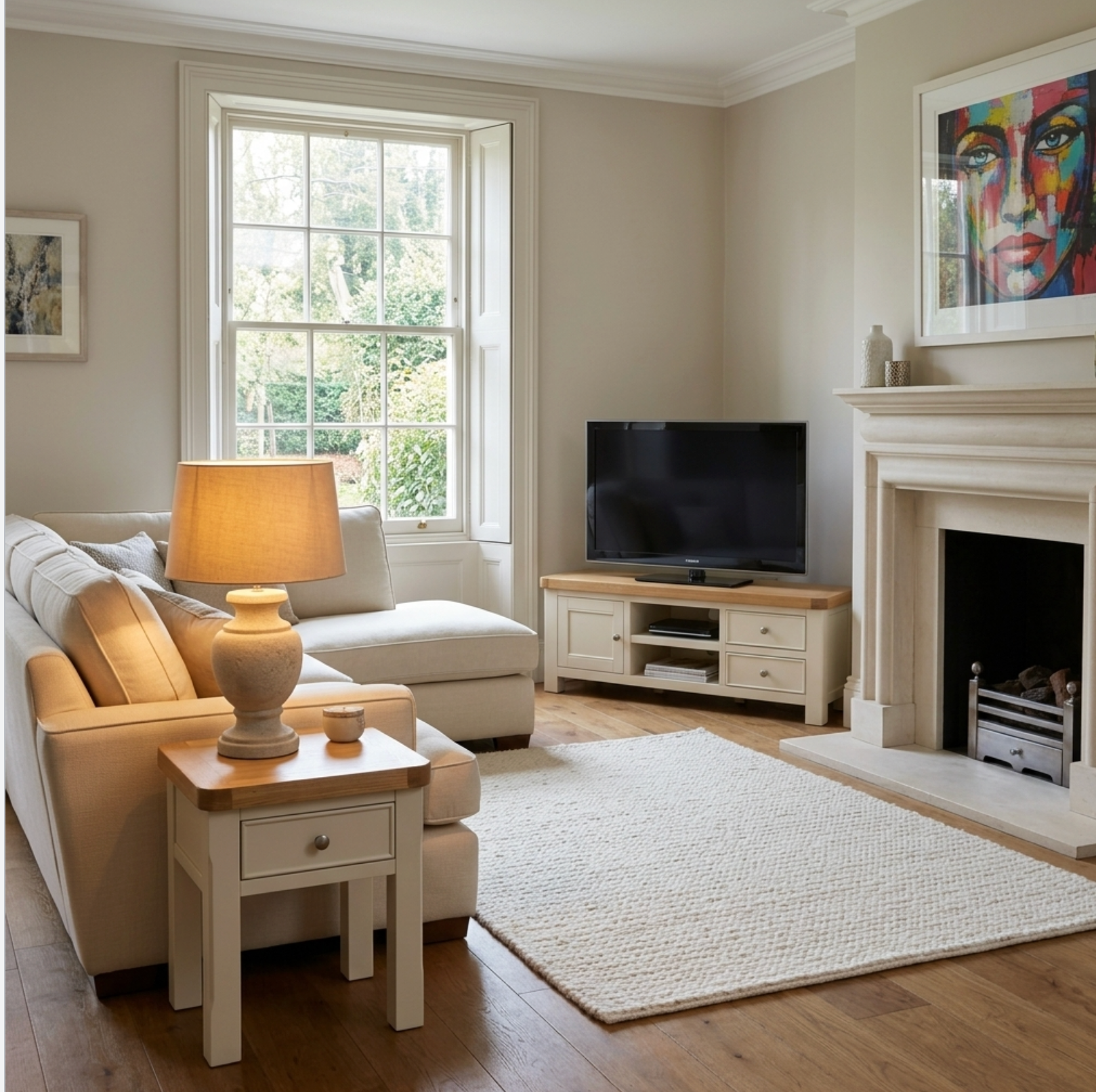 Burford Painted oak tv unit