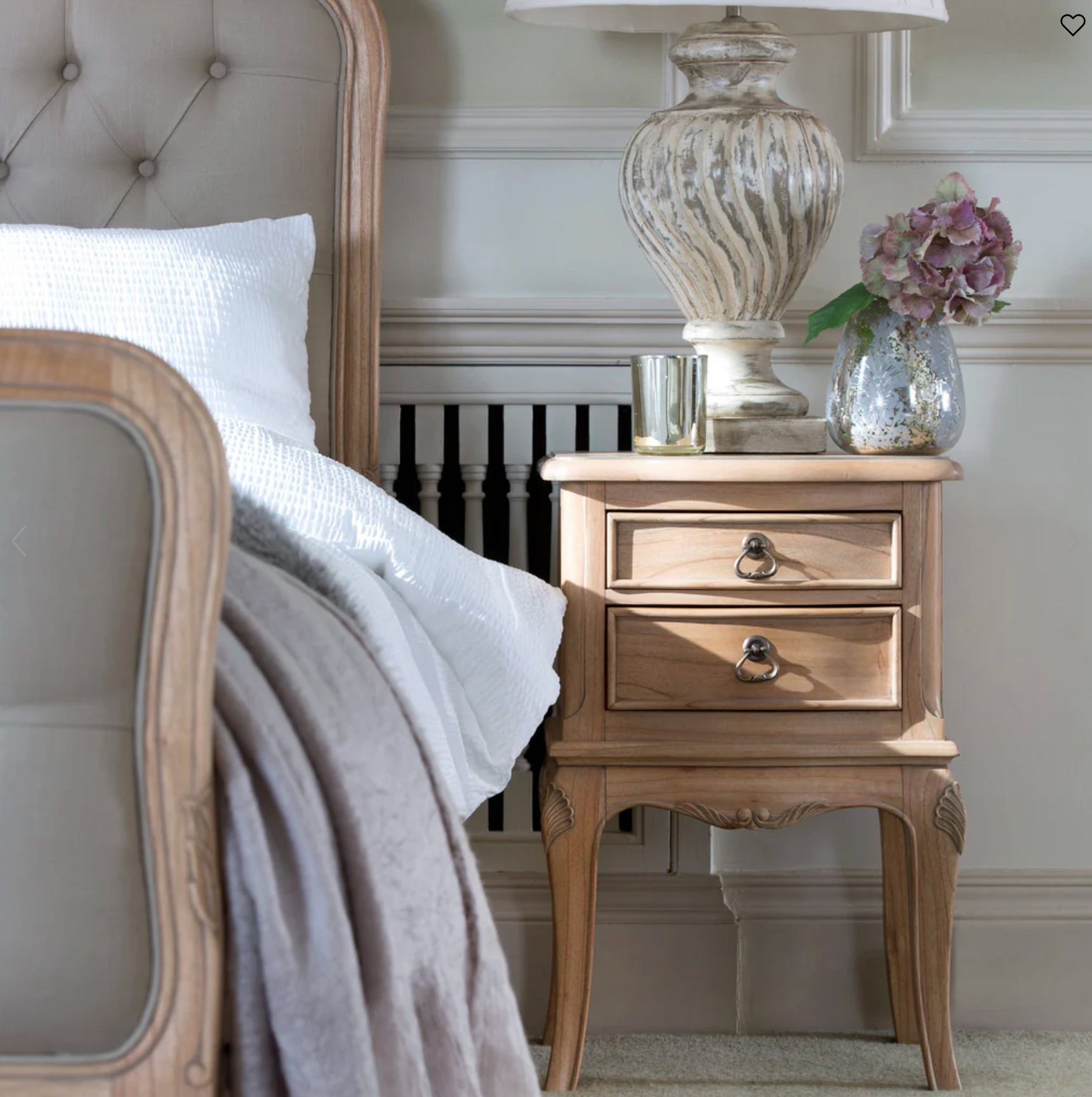 Limoges French Natural Bedside Table