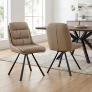 Arnhem Leather Effect Mink Dining Chair