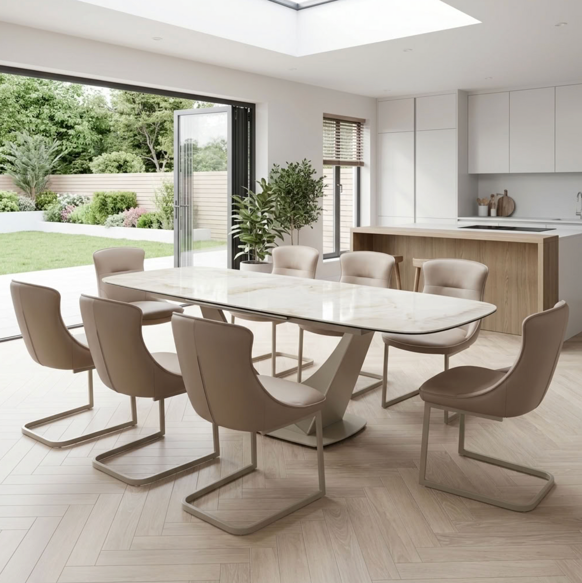 Viano Pearl Extending Dining Table