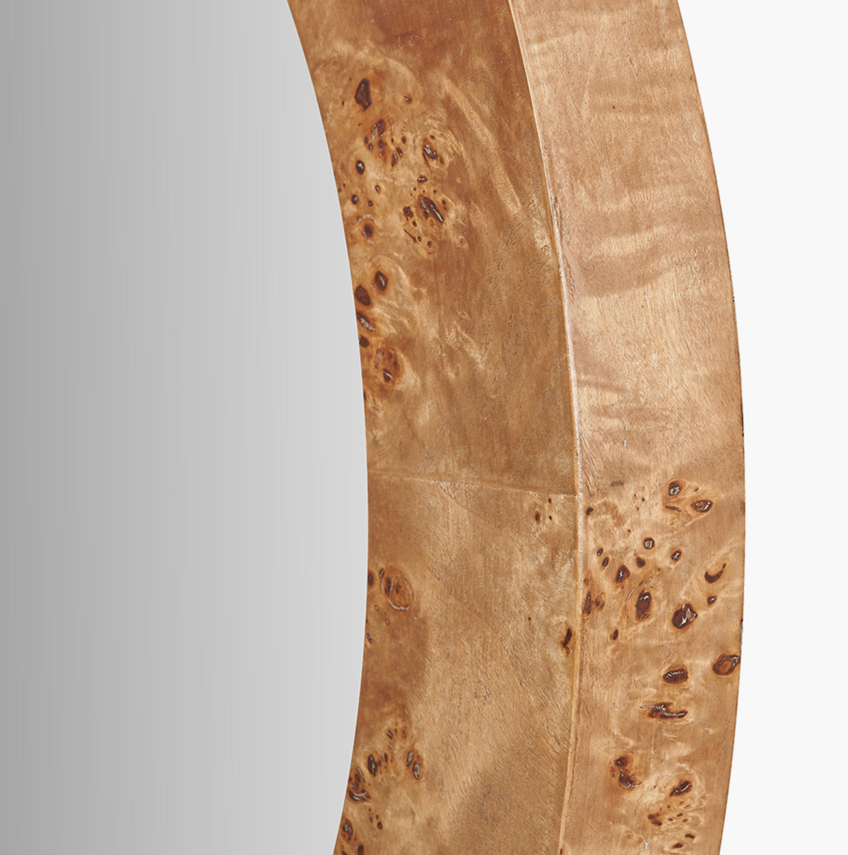Newborough Burr Wood Effect Round Wall Mirror