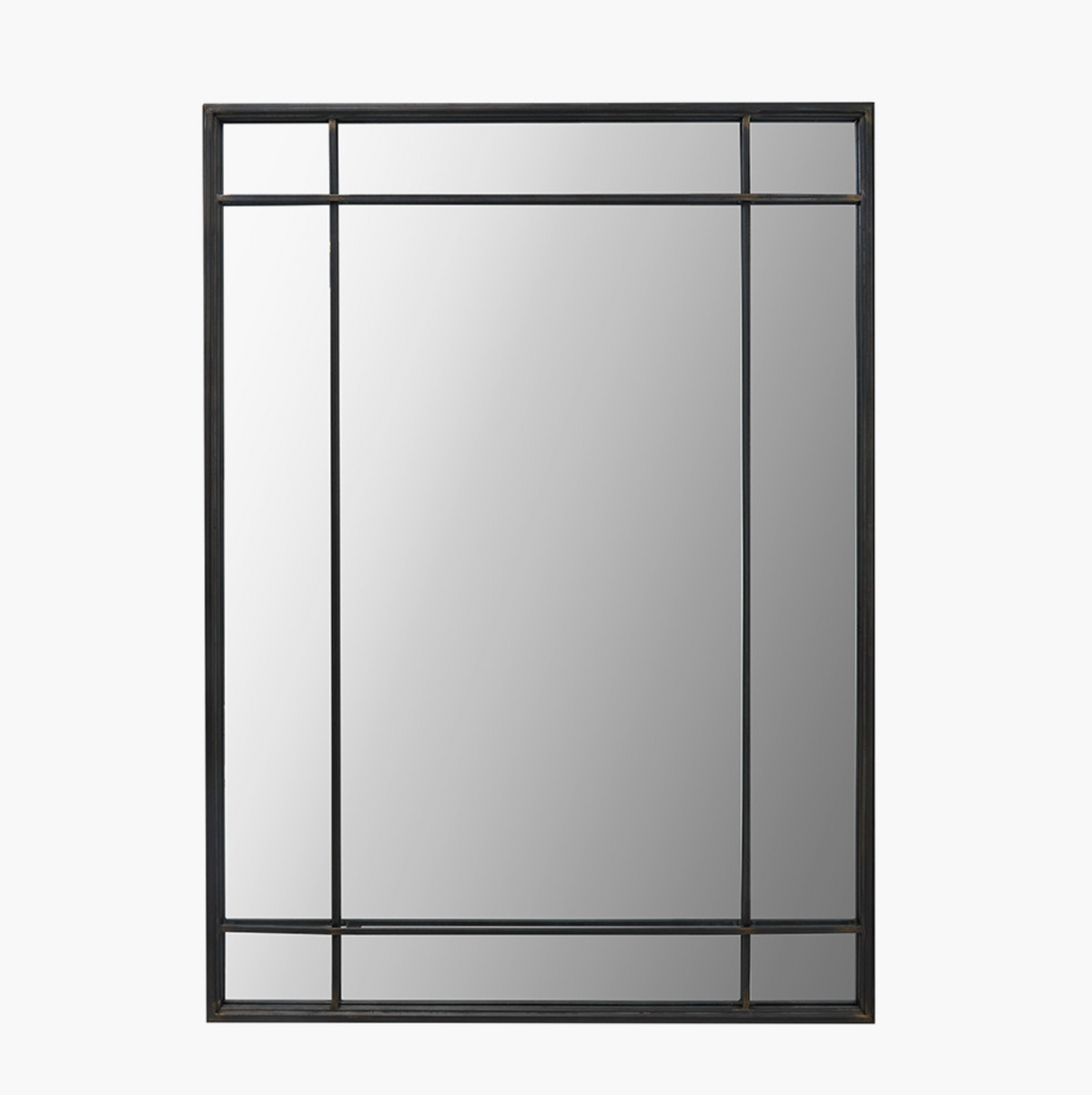 Antique Bronze Metal Rectangular Wall Mirror