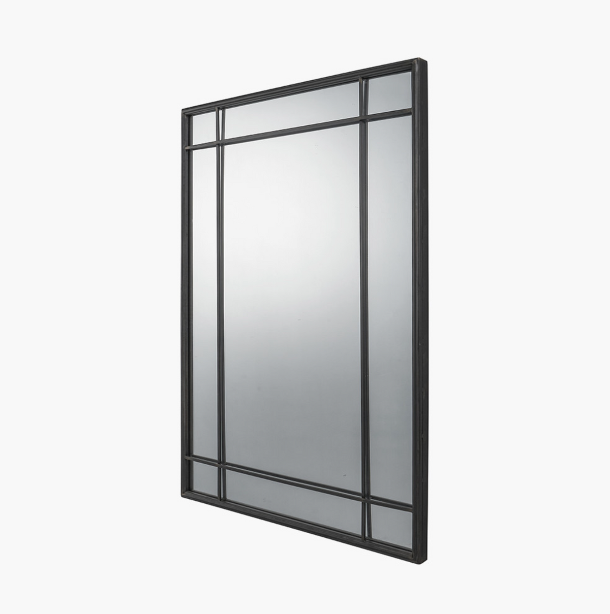 Antique Bronze Metal Rectangular Wall Mirror