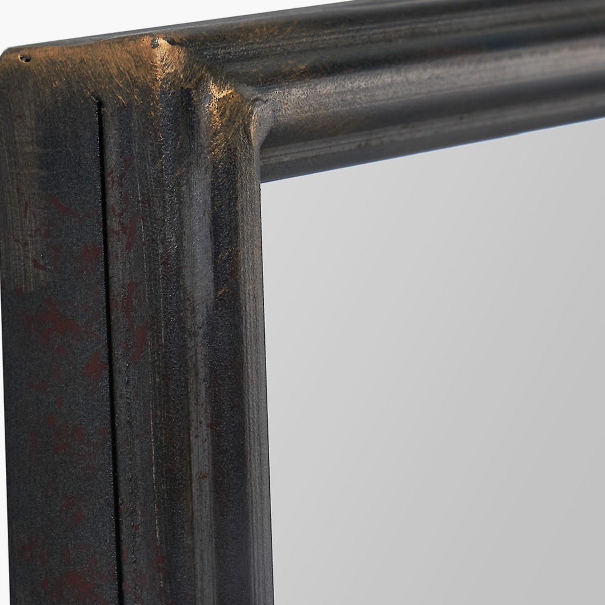 Antique Bronze Metal Rectangular Wall Mirror
