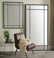 Antique Bronze Metal Rectangular Wall Mirror