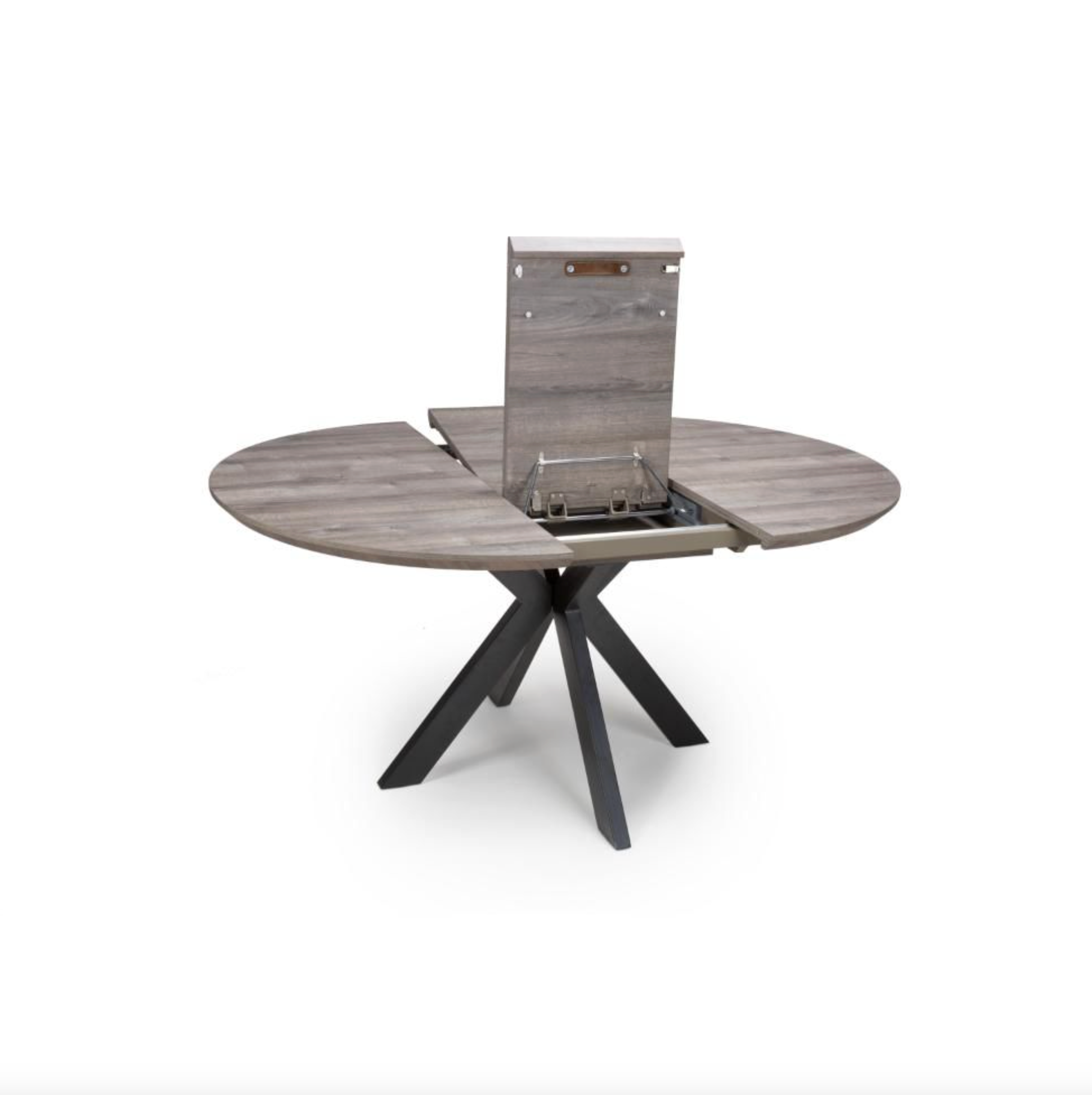 MANHATTAN  EXTENDING ROUND DINING TABLE With Smart tops (Grey)