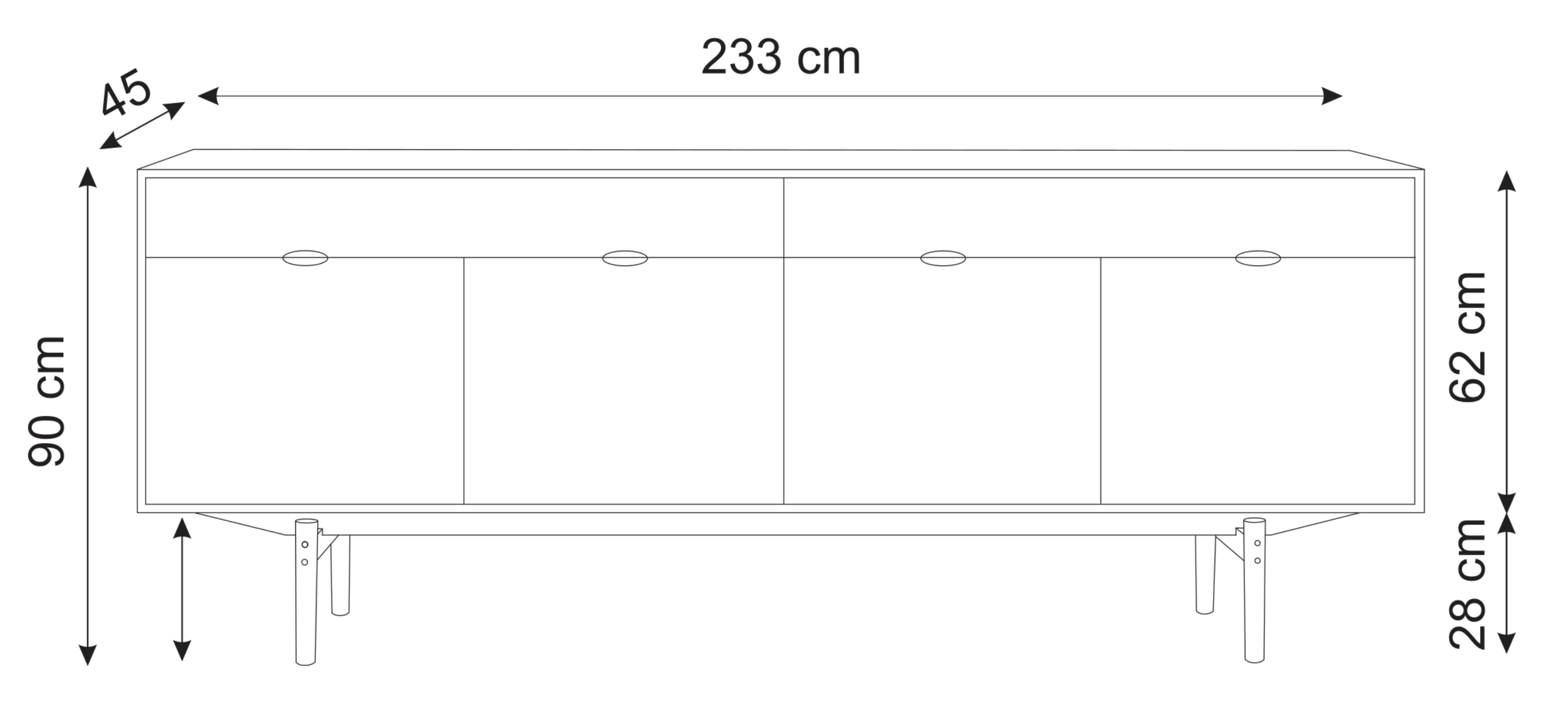 Aeris Oculus sideboard 4 XL
