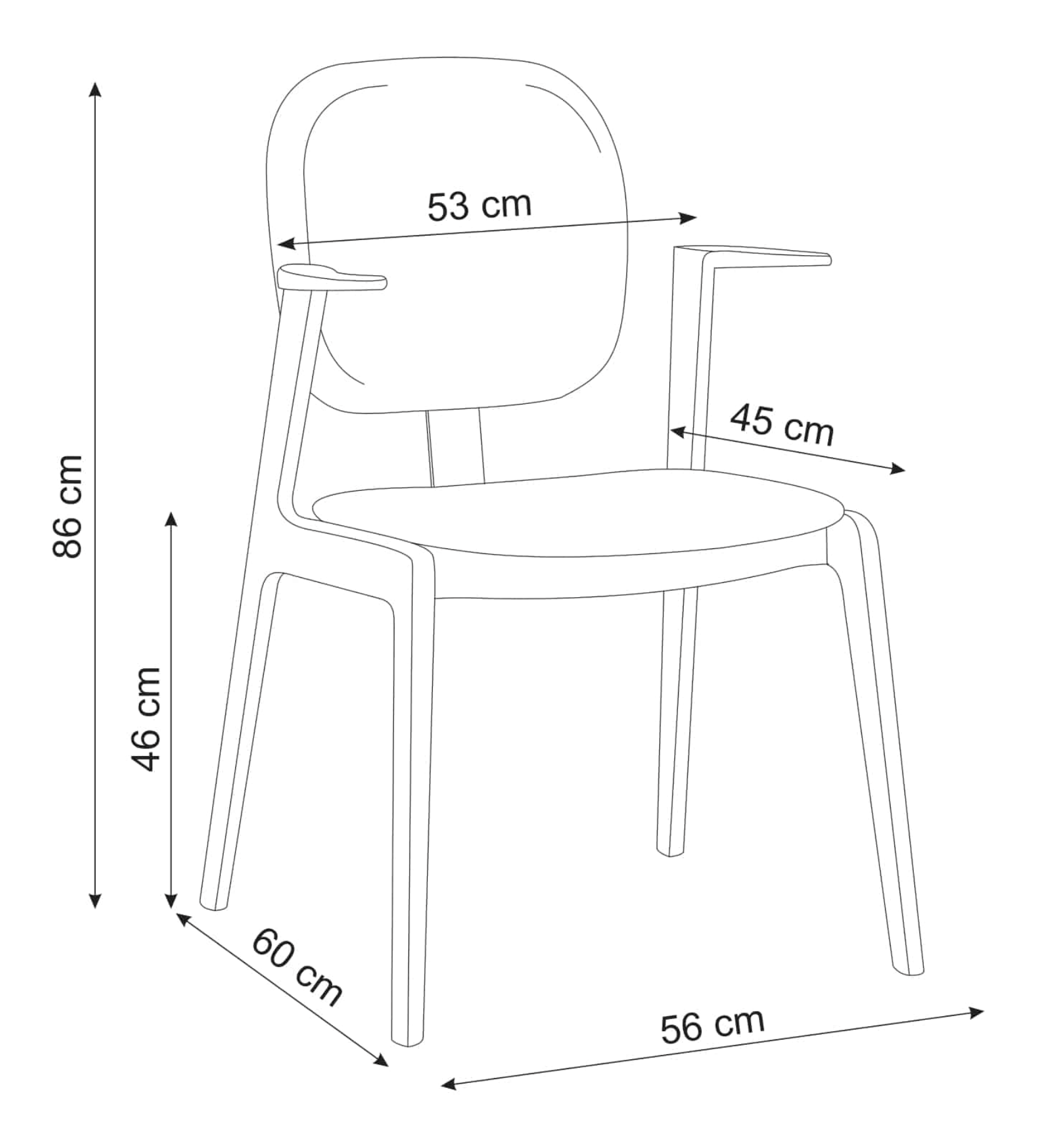 Cliff Arm Dining Chair