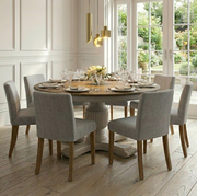 160cm Sofia Round Dining Table – Hardwick/Rustic Brown