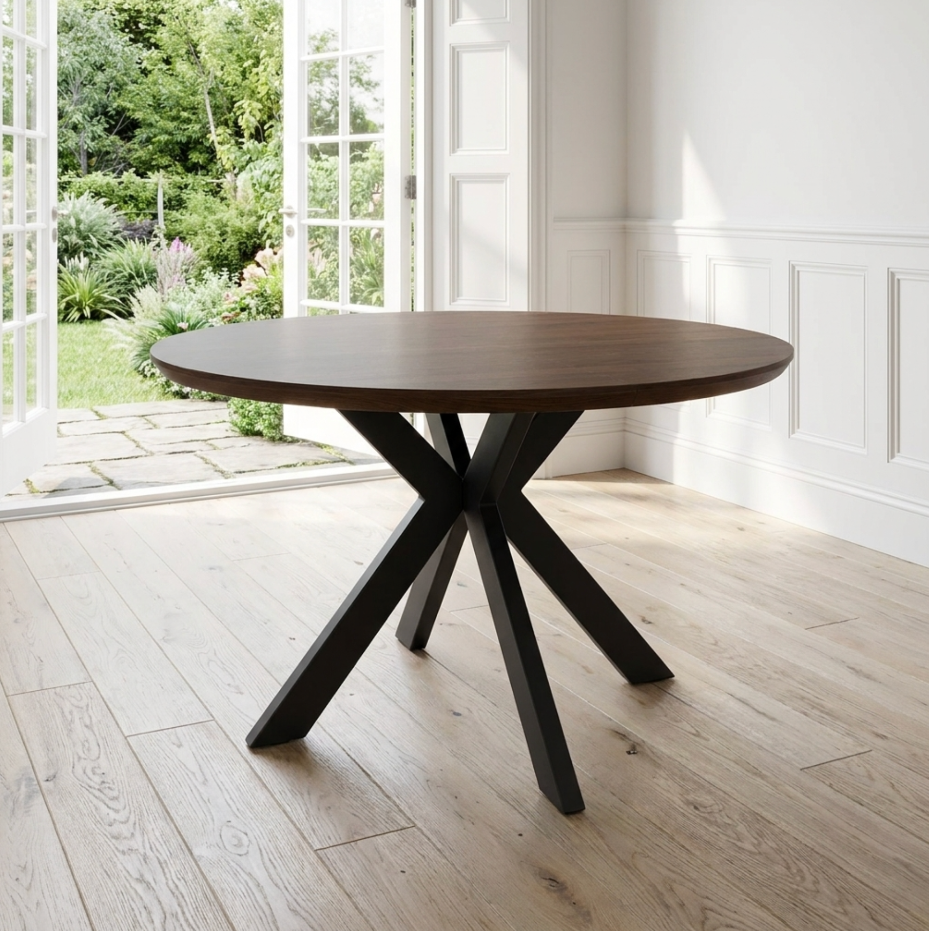 Boston Extending Round Table 1200-1600mm – Smoked