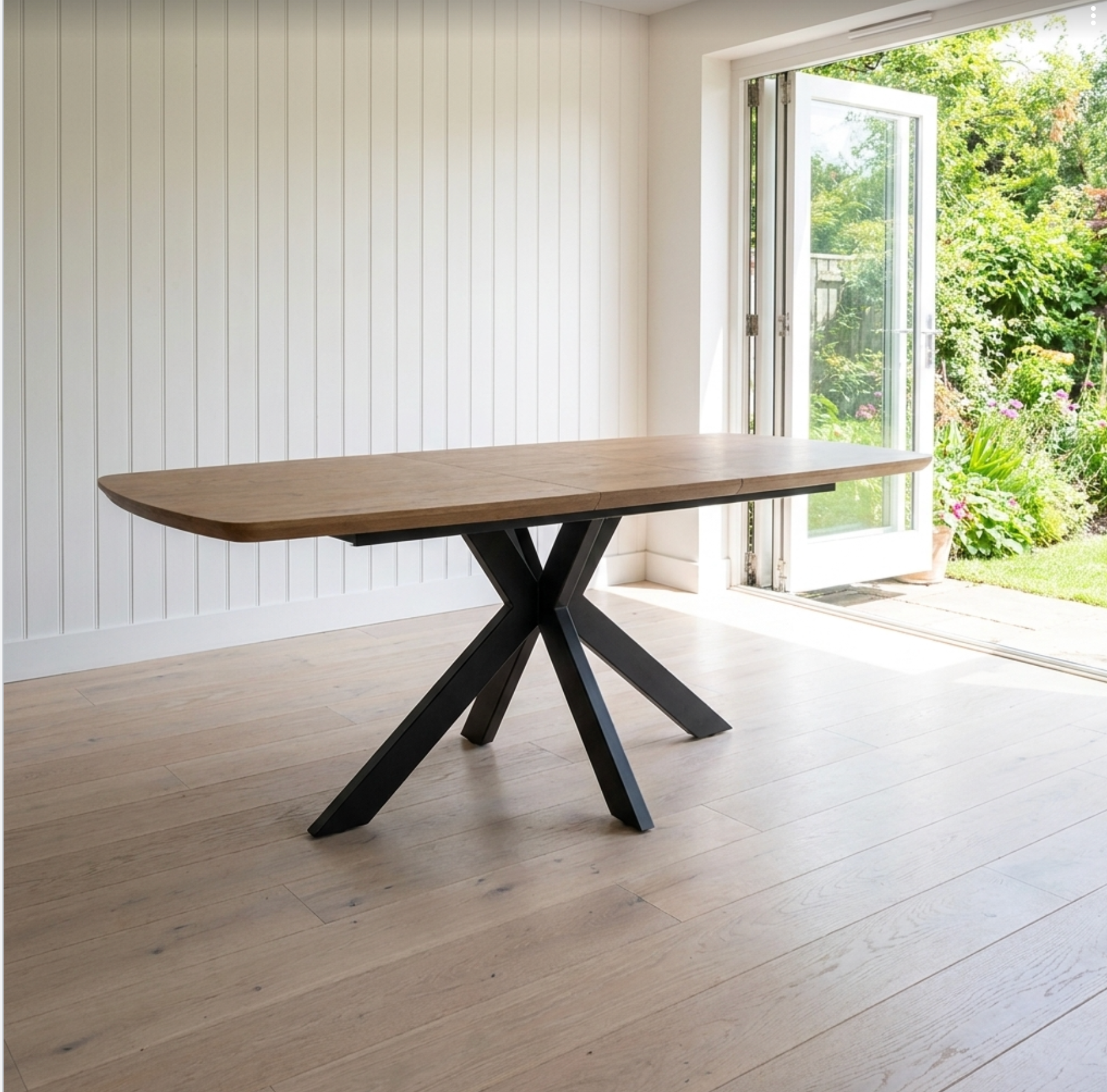 Boston Extending Table 1600-2000mm Rustic Oak