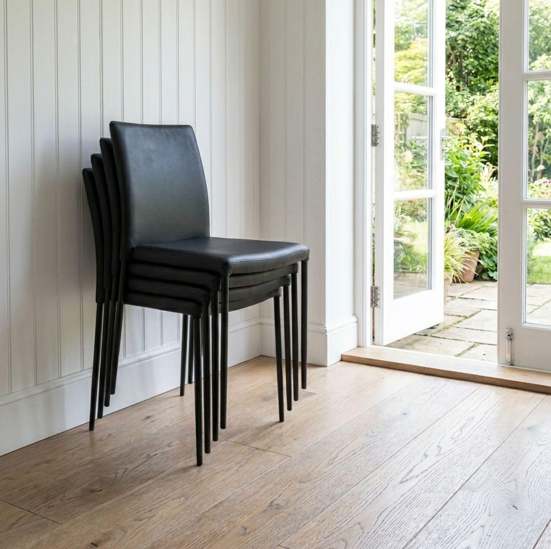 Gena Stacking Chair – Tan (sold in 4’s)