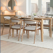 G Plan Winchester 130 - 170cm D-End Extending Dining Tablewith 6 G-Plan  Isabelle Chairs