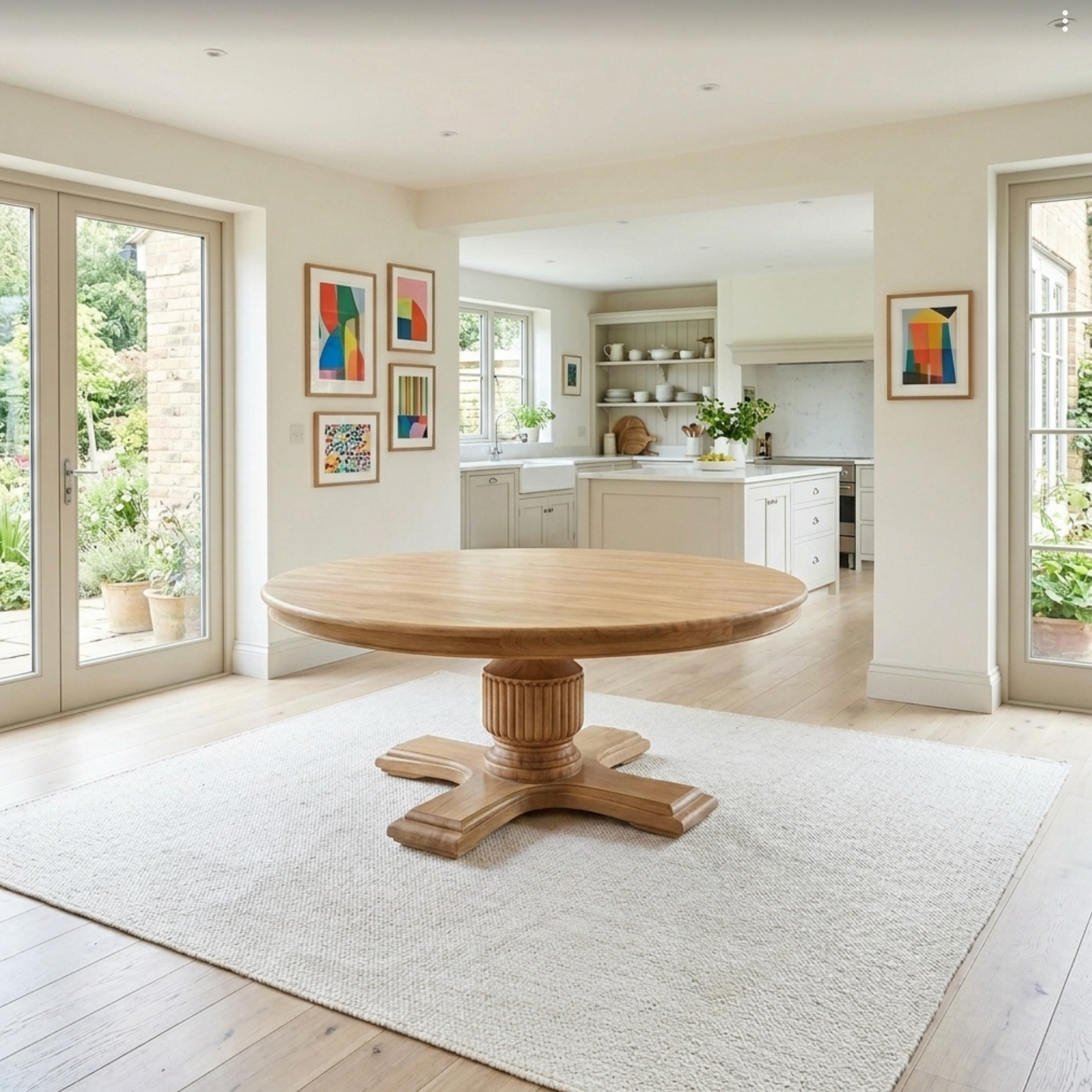The new 180cm Sofia Round Dining Tables ! Best seller new light oak cololur