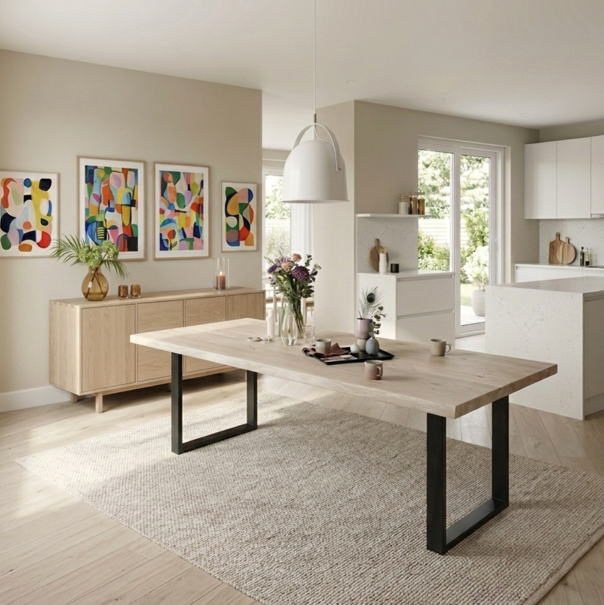 Kristensen Kristensen Forest Solid Wood Dining Table in white oiled oak