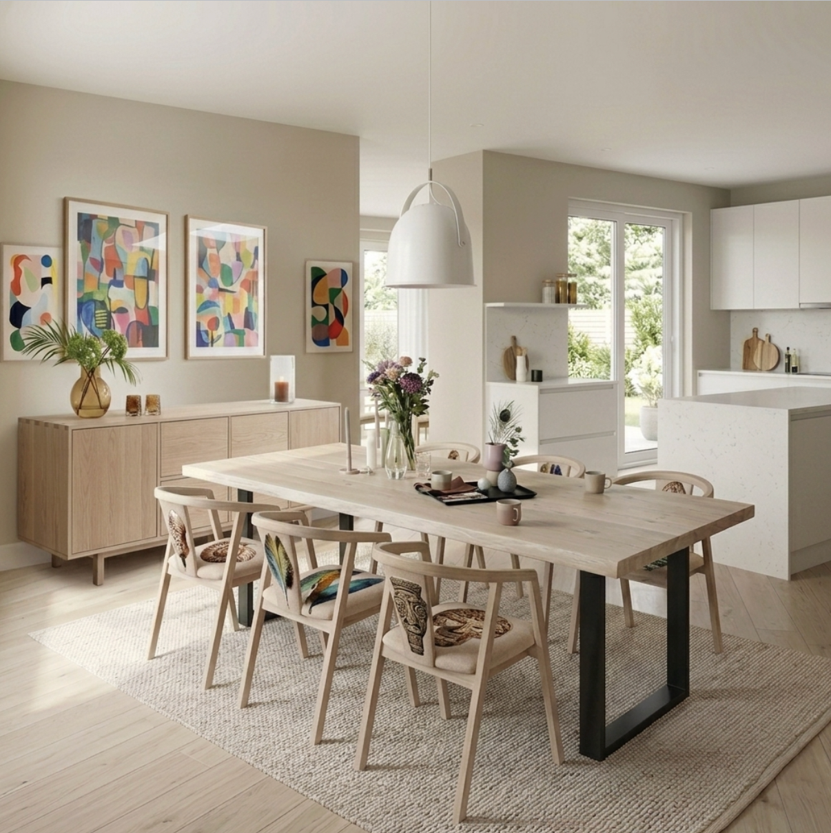 Kristensen Kristensen Forest Solid Wood Dining Table in white oiled oak