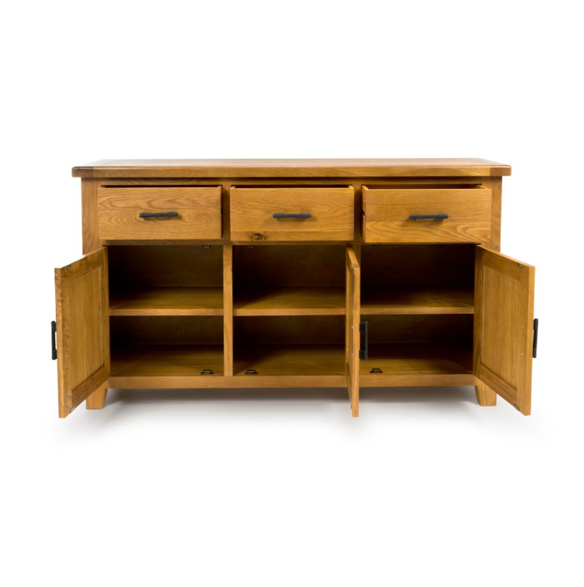Hampshire Oak 150cm Large 3 Door Sideboard