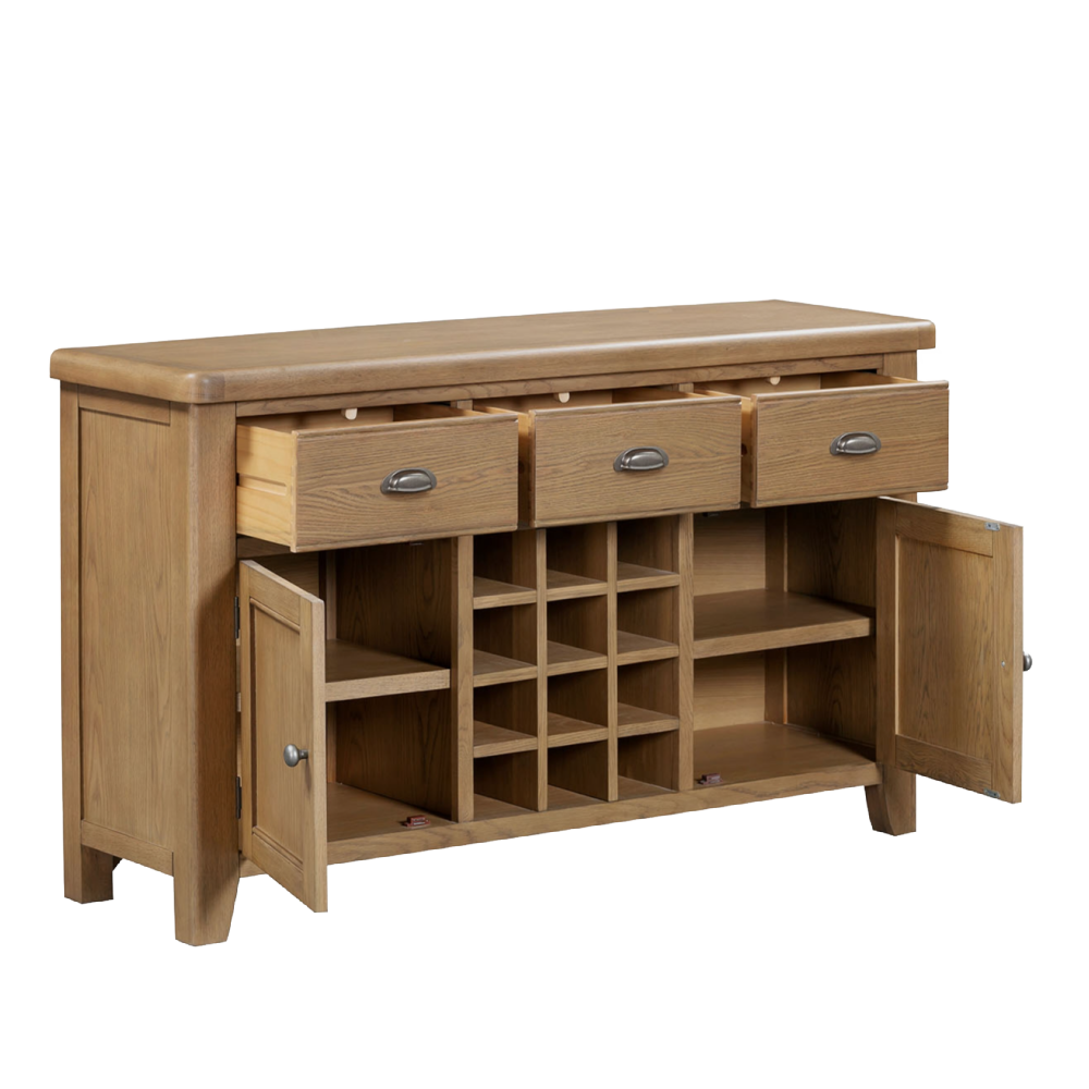 Tewkesbury Smoked Oak Wide Sideboard