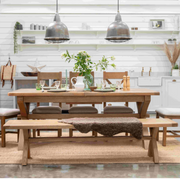 Tewkesbury Smoked Oak 200cm Dining Bench