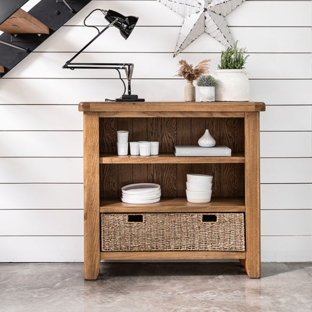 Tewkesbury Smoked Oak Small Bookcase