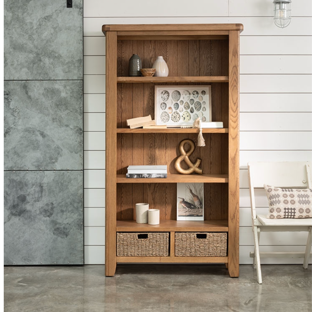 Tewkesbury Smoked Oak tall Bookcase