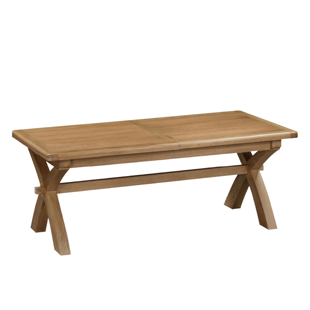 Tewkesbury Smoked Oak Cross-Leg 200-250cm Extending Dining Table