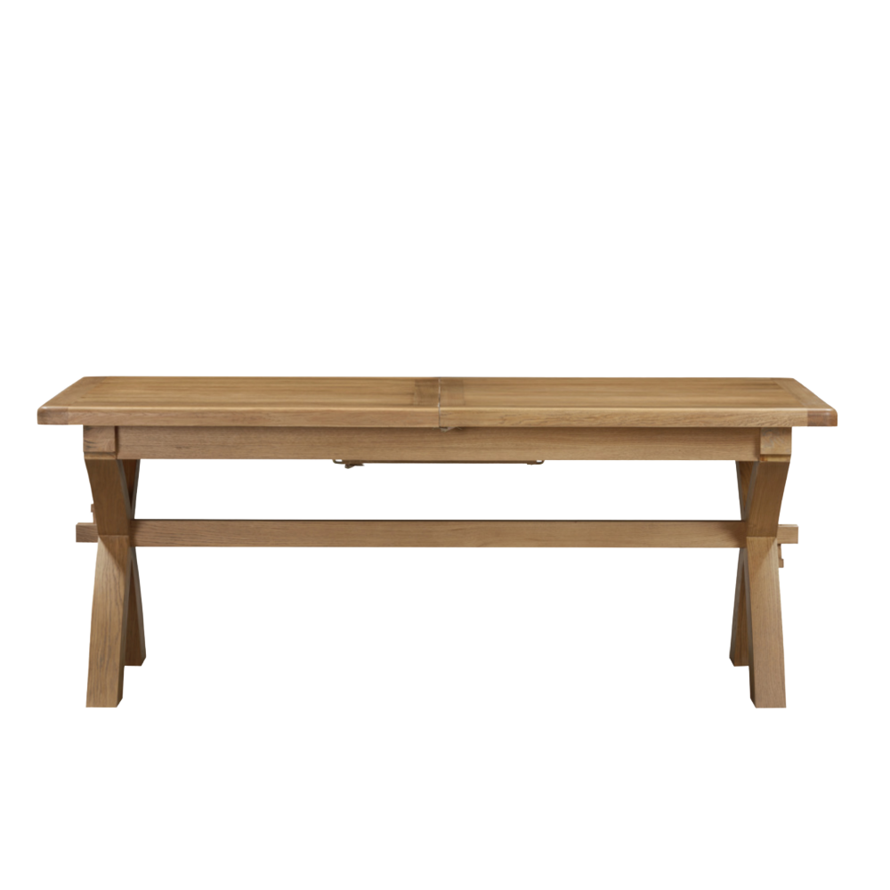 Tewkesbury Smoked Oak Cross-Leg 200-250cm Extending Dining Table
