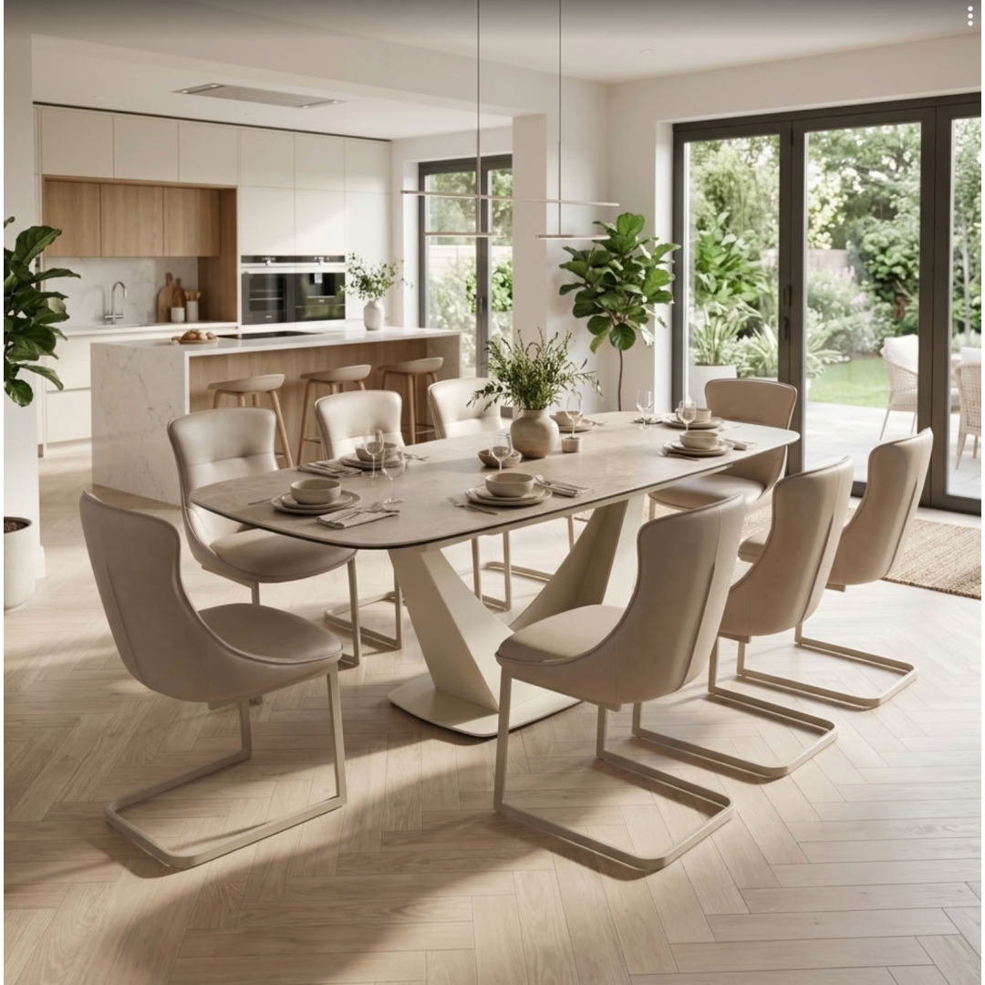 Viano Mocha Extendable Dining Table