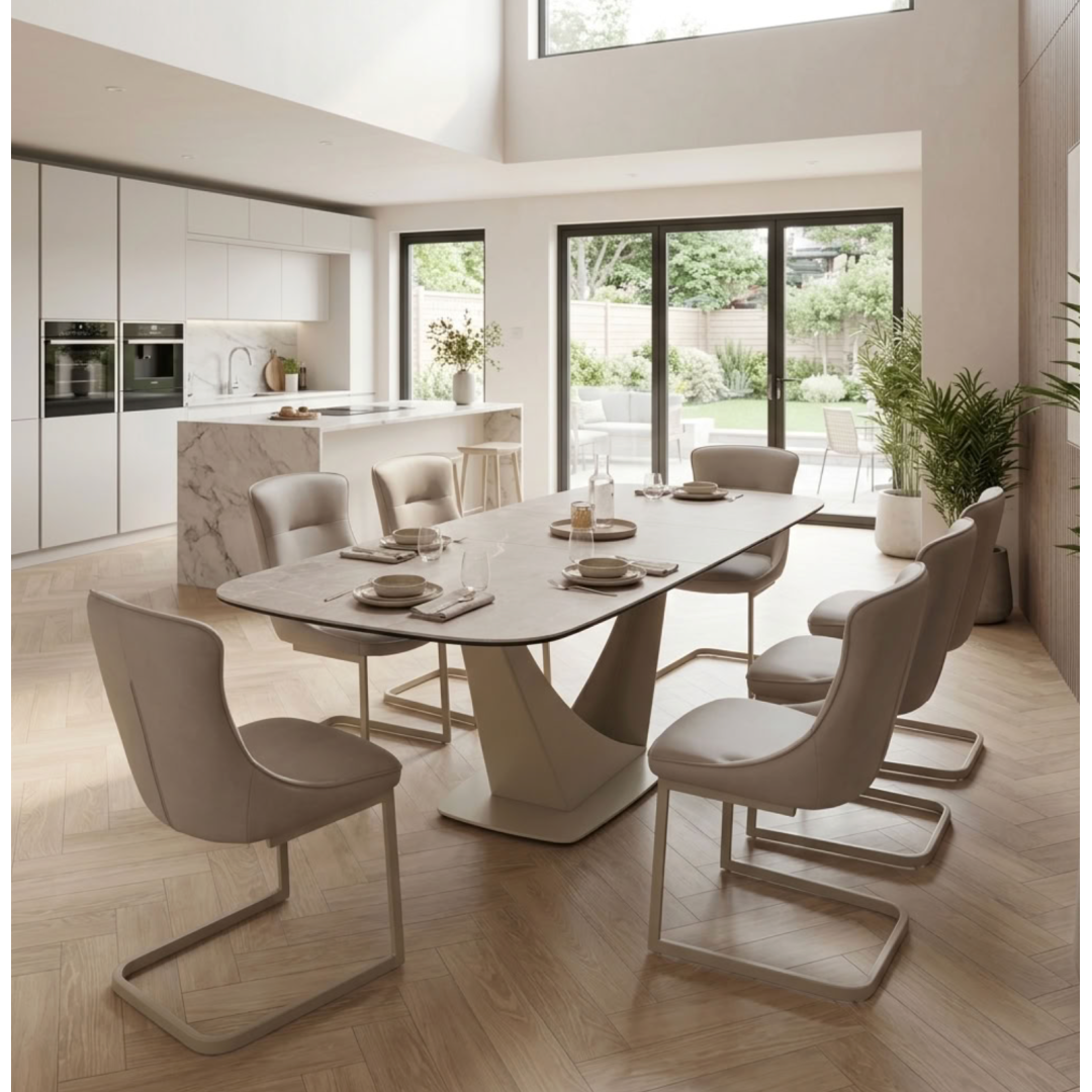 Viano Mocha Extendable Dining Table