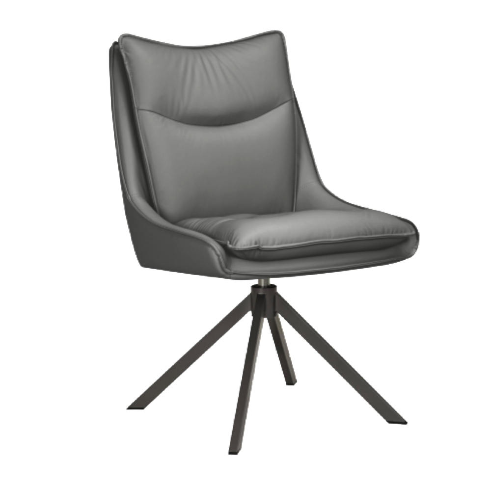 Vogue Leather Effect Grey Dining Chair