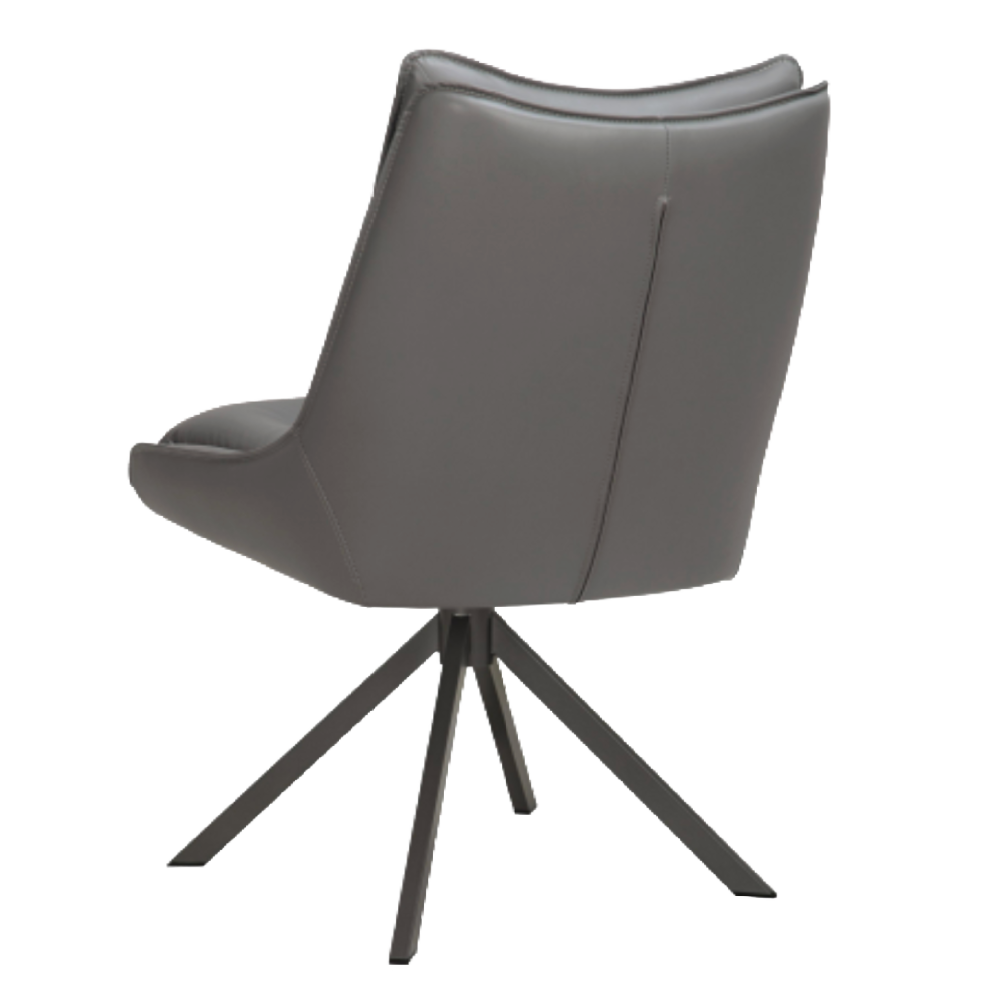 Vogue Leather Effect Grey Dining Chair