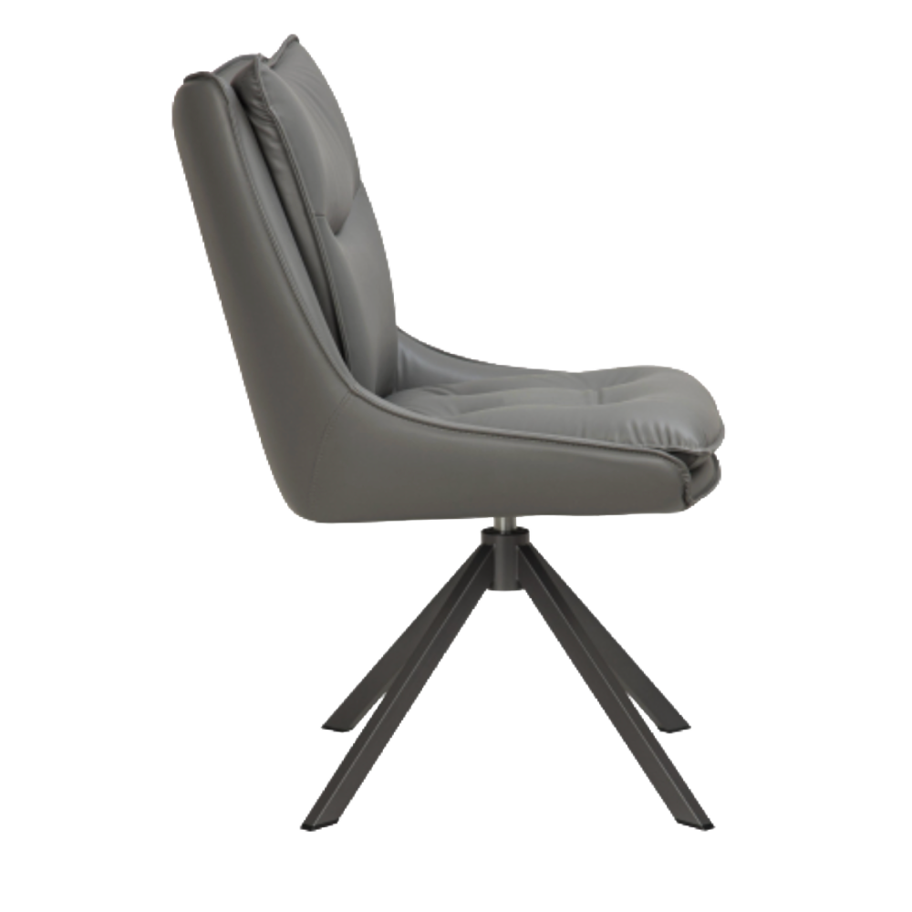 Vogue Leather Effect Grey Dining Chair
