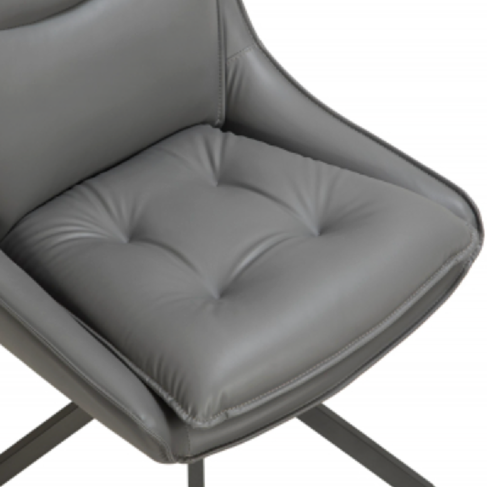 Vogue Leather Effect Grey Dining Chair