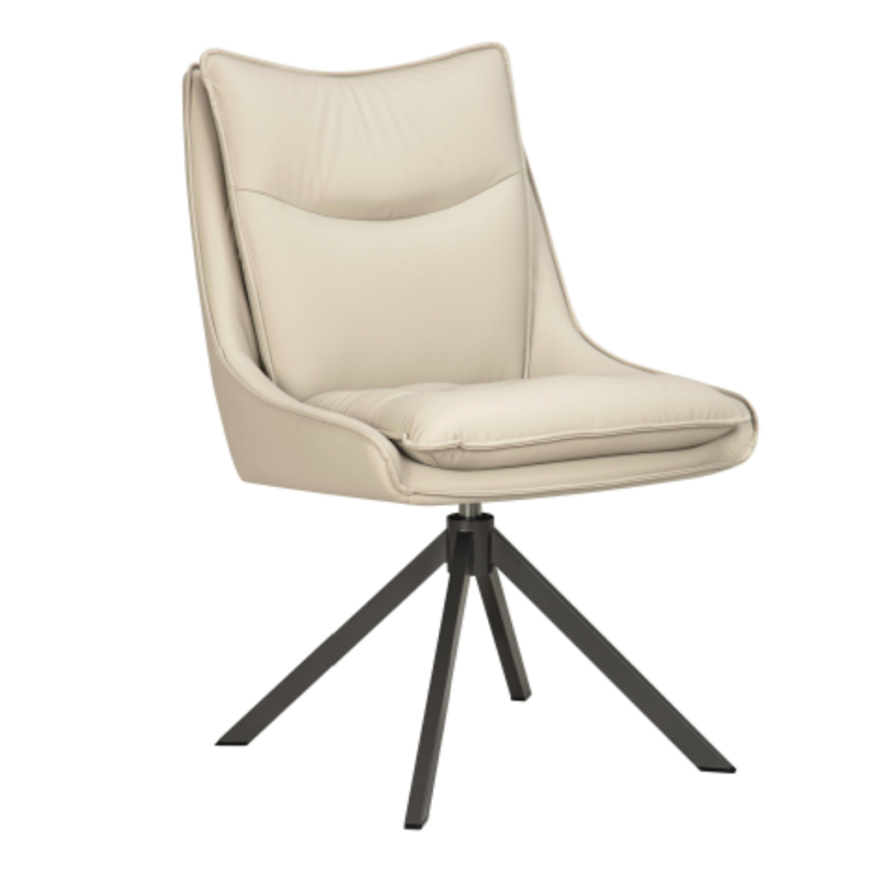 Vogue Leather Effect Stone Dining Chair