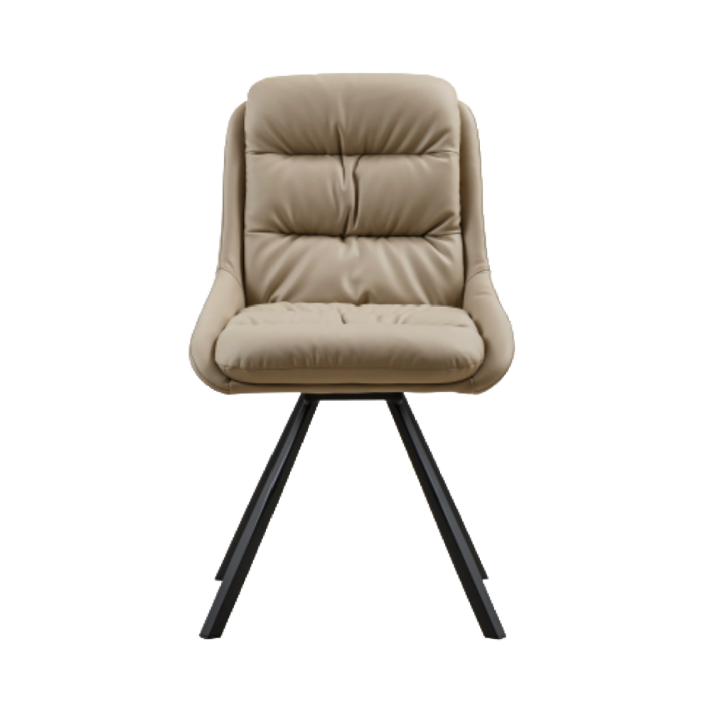 Arnhem Leather Effect Cream Dining Chair
