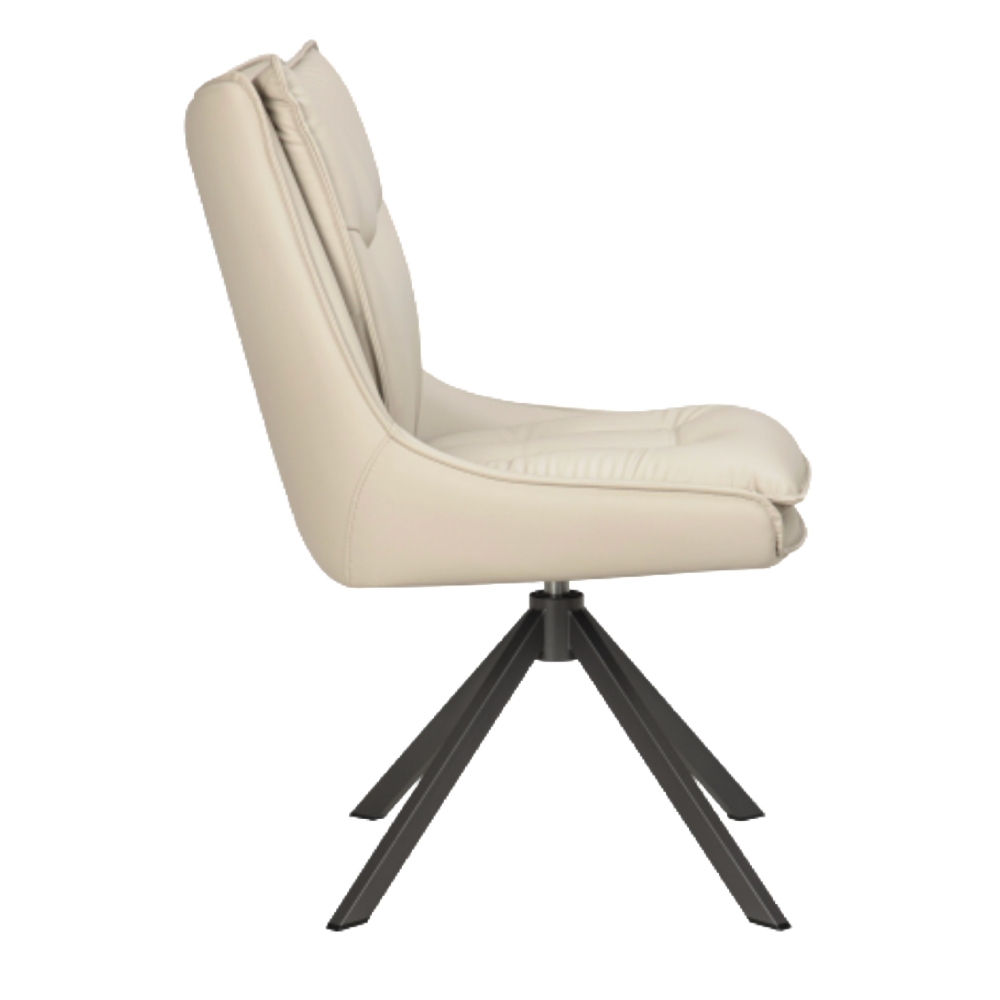 Vogue Leather Effect Stone Dining Chair