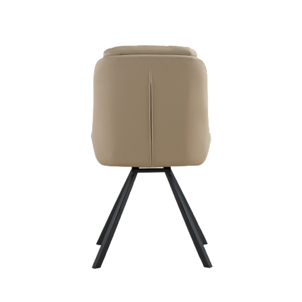 Arnhem Leather Effect Cream Dining Chair