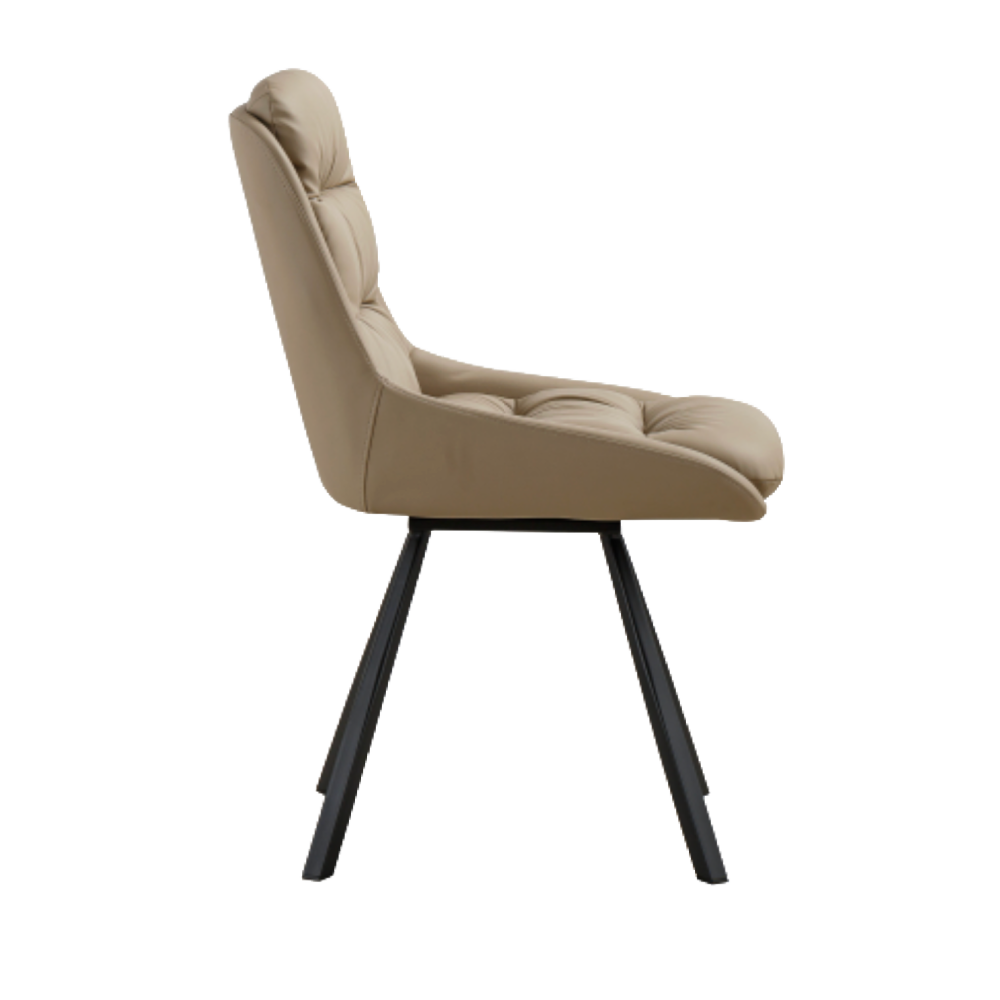 Arnhem Leather Effect Cream Dining Chair