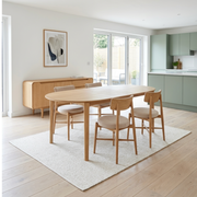 G Plan Winchester 130 - 170cm D-End Extending Dining Table with Taupe chair options