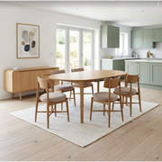 Set of 6 G-PLAN G Plan Flora Dining Chair Taupe fabric