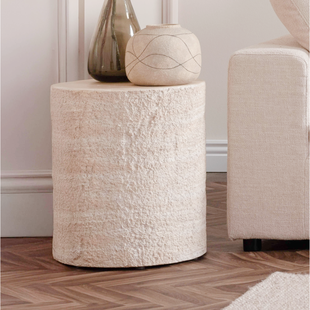 KRAFT LAMP TABLE WITH TEXTURED SIDE