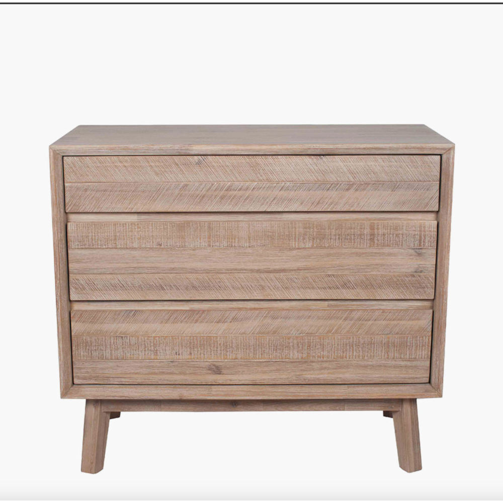Kalmar Sand Wash Acacia Wood 3 Drawer Unit