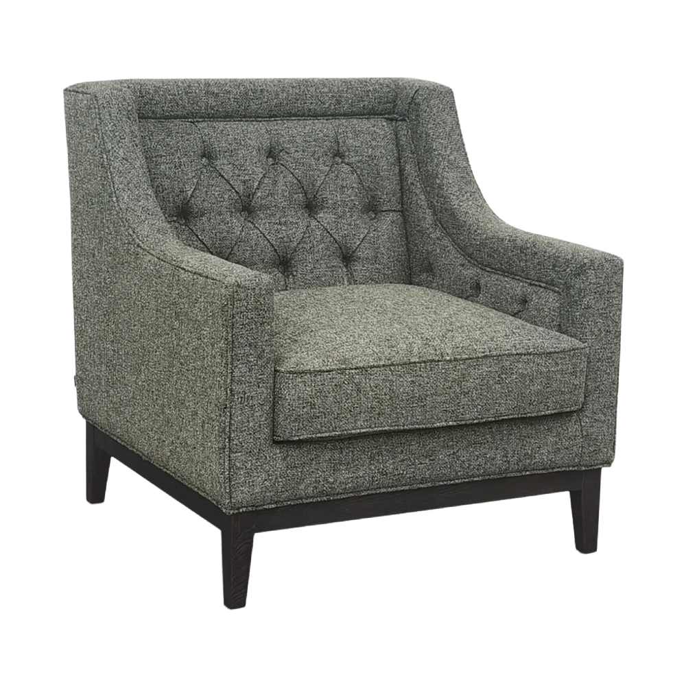 Theodore Buttoned Armchair Forest Green