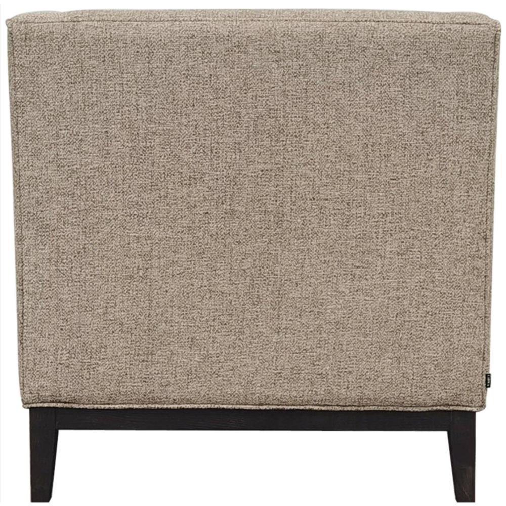 Theodore Buttoned Armchair Dark Taupe