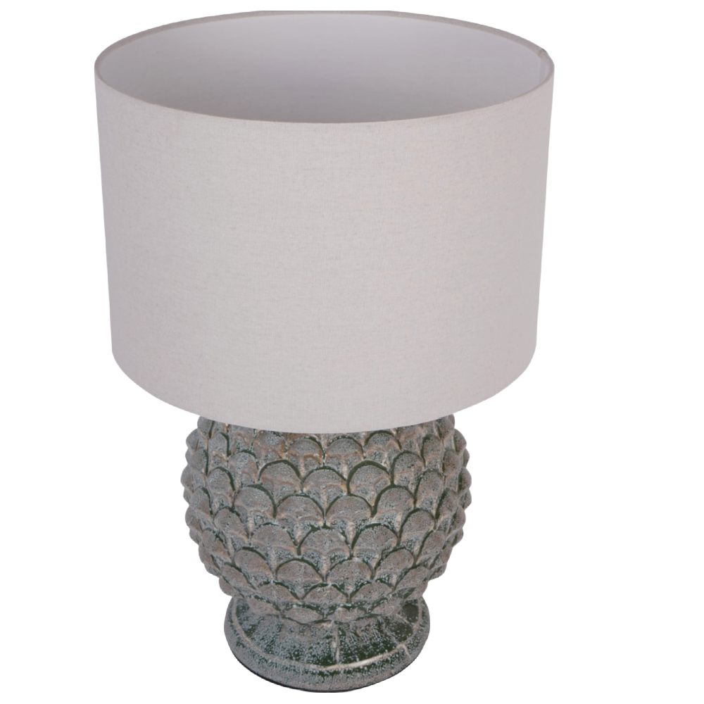 Verona Glazed Ceramic Table Lamp with Shade E27 60W