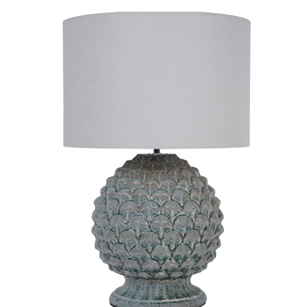 Verona Glazed Ceramic Table Lamp with Shade E27 60W