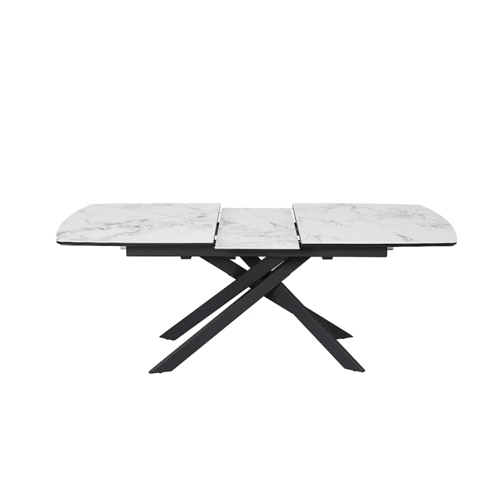 Indus Valley Aura Extending Dining Table With 6 Aura Chairs