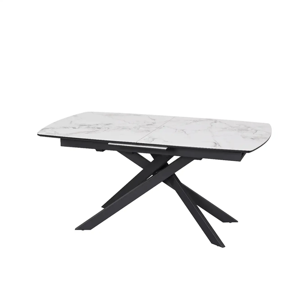 Indus Valley Aura Extending Dining Table With 6 Aura Chairs