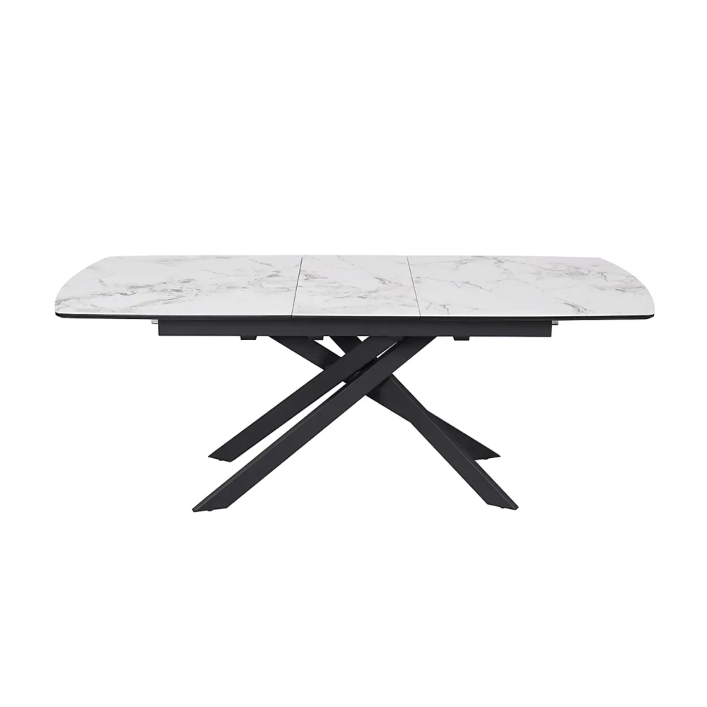 Indus Valley Aura Extending Dining Table With 6 Aura Chairs